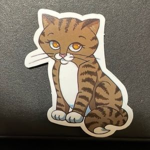 BROWN TABBY CAT STICKER
